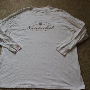 Abercrombie & Fitch Cream Nantucket Long Sleeve Tee